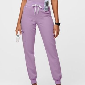 |FIGS| High Waisted Zamora Jogger Scrub Pants Lavender Dew